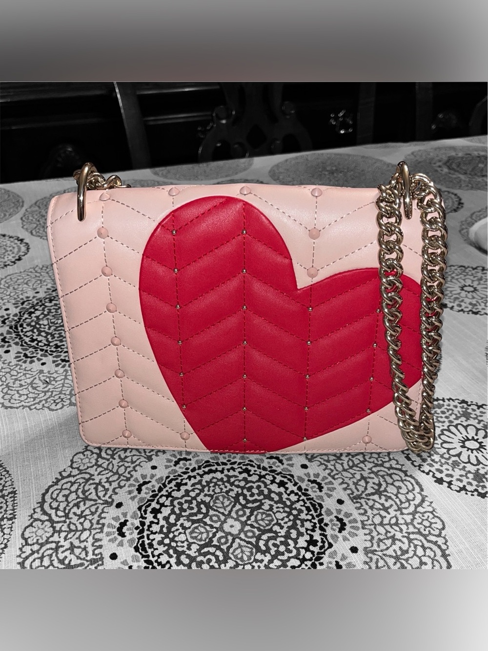 kate spade EUC Heart It Marci Studded Convertible Leather Shoulder Bag